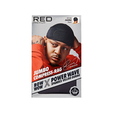 Kiss - Red Compress Rag Spandex Black Jumbo - ANNS BEAUTY SUPPLY